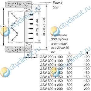 Вентиляционная решетка Systemair GSV 400 x 100